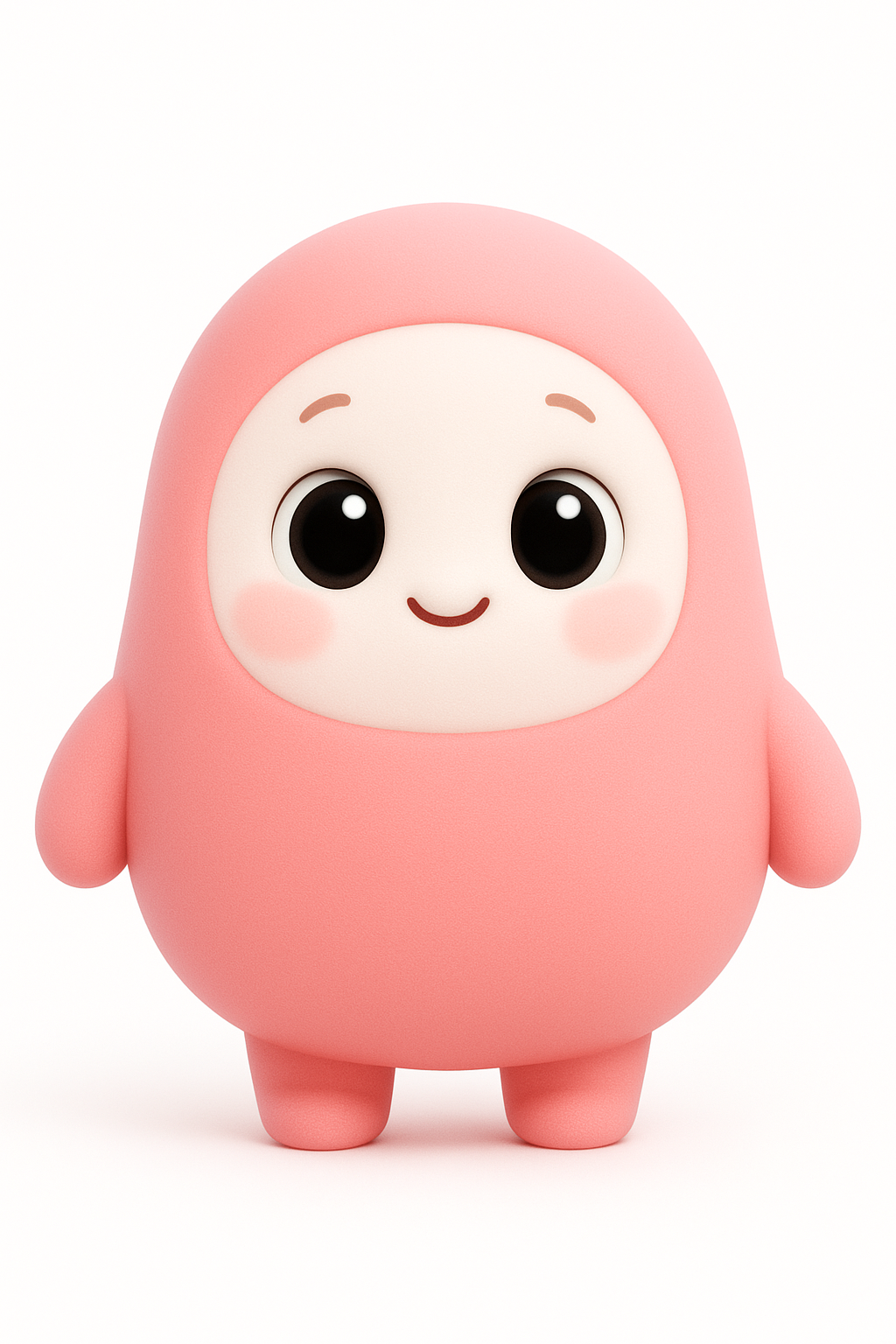 Cuti-E mascot - pink egg-shaped character